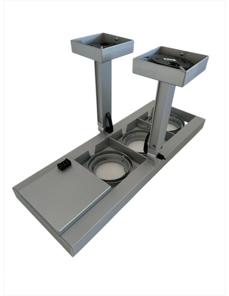 Iguzzini 3.5143.015.0 Large ceiling/wall basket 4 compartments 3x100w 12v hal. with transformer grey